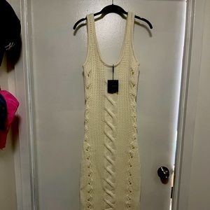 JLUX LABEL Buttercream Ameri Cable Sweater Dress (size L)